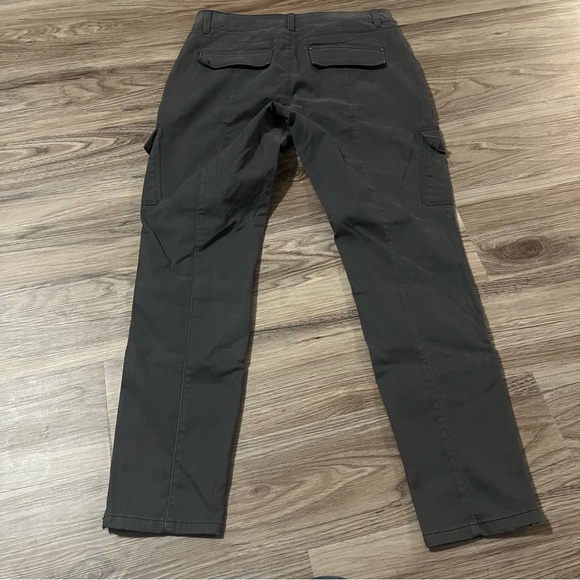 White House Black Market Grey Cargo Zippered Ankle Skinny Jeans; 10R - Picture 10 of 12